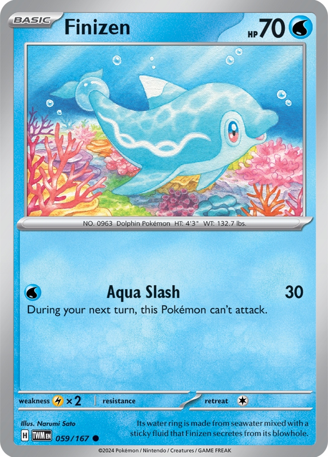 Oryginalna Karta Pokemon Finizen (twm 059)