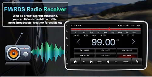 RADIO SAMOCHODOWE 1 DIN 10.1 CALA OBROTOWE ANDROID Złącza RCA Pre-out (przedwzmacniacz) RCA Sub-out (subwoofer) USB