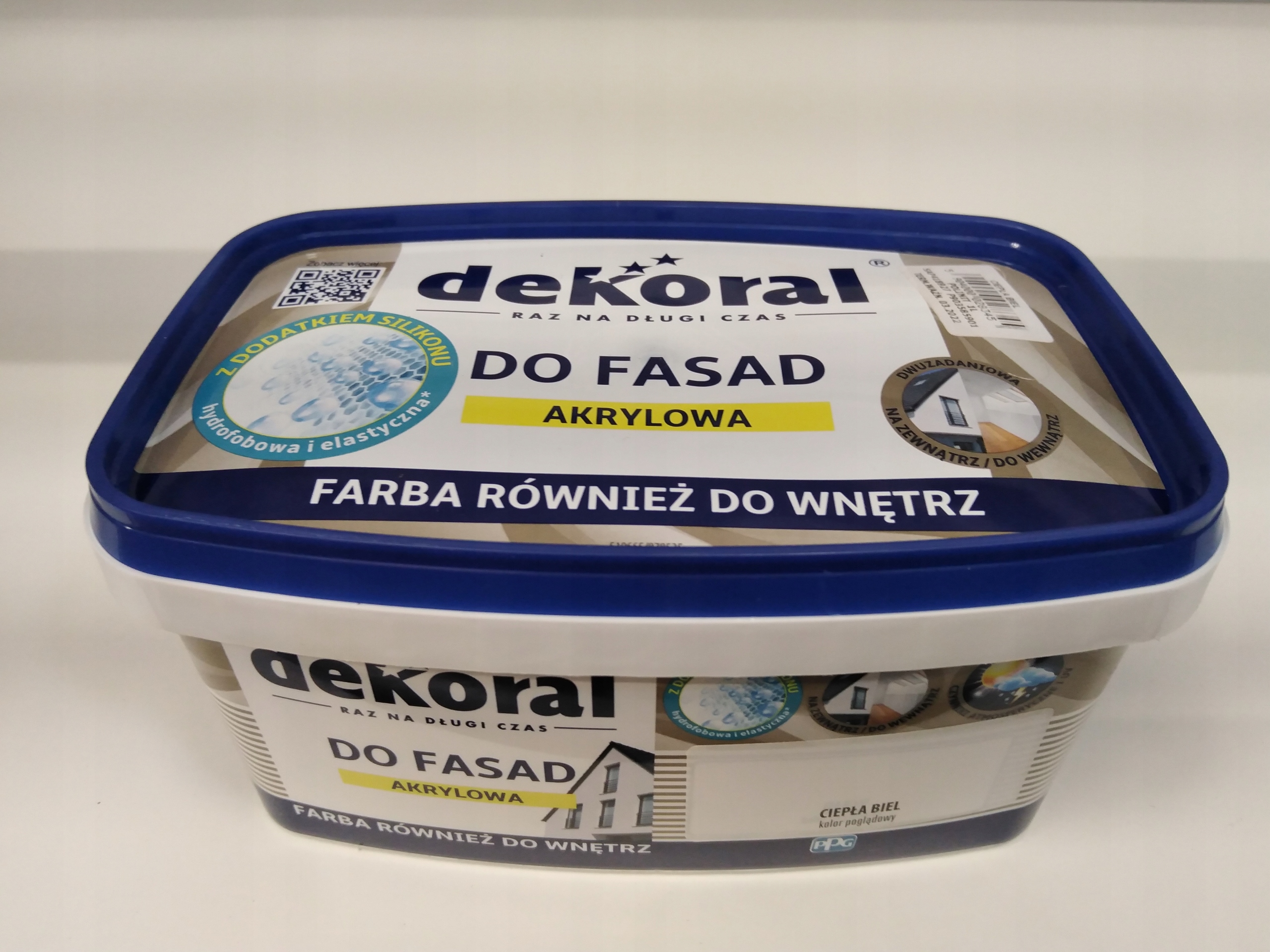 

Dekoral 1L farba Akrylowa Do Fasad Ciepła Biel