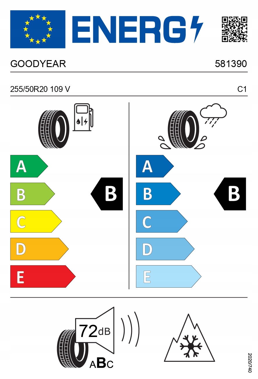 4x GOODYEAR 255/50R20 109V UltraGrip Performance + Marka Goodyear