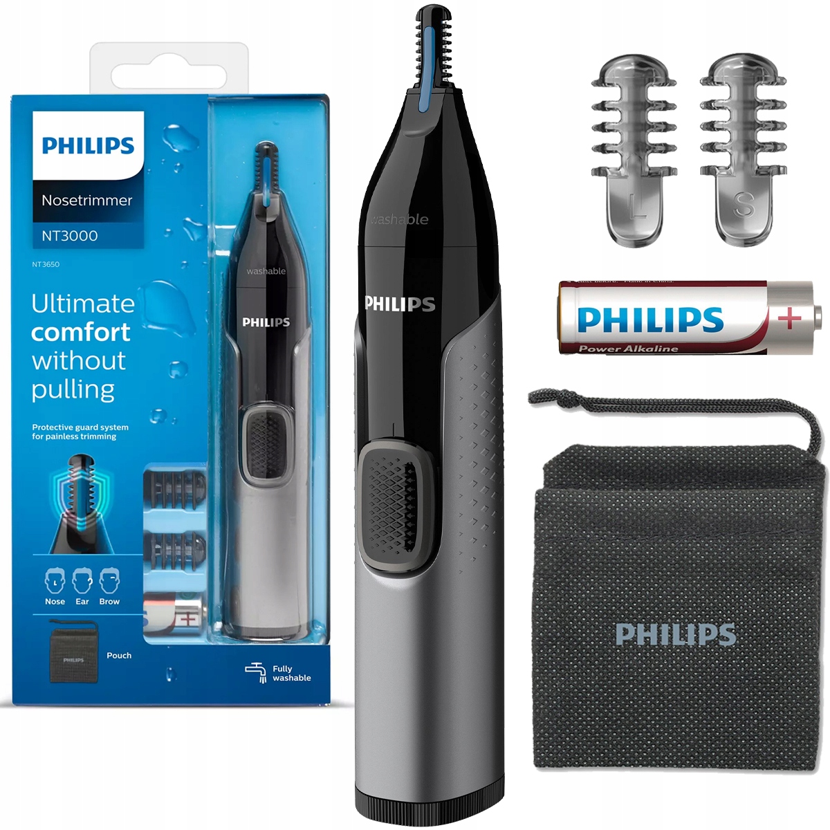 

Trymer Philips NT3650/16 Do Nosa Brwi Uszu Etui