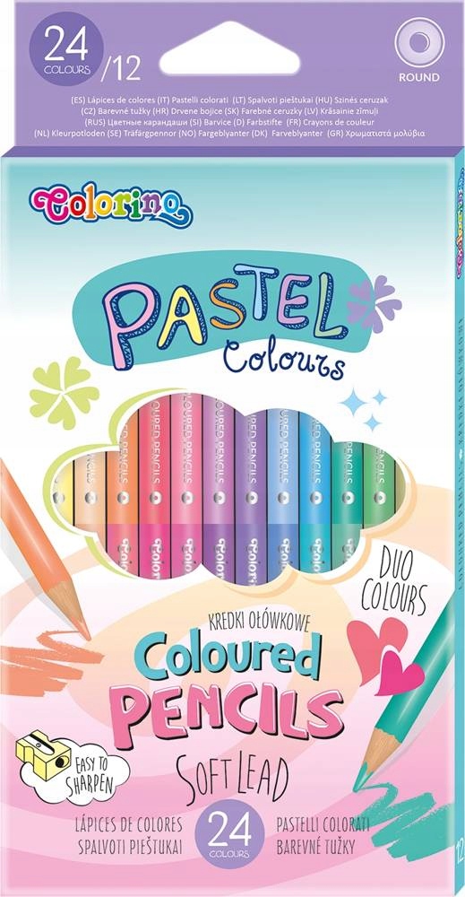 

Colorino Kredki ołówkowe pastelowe 12/24