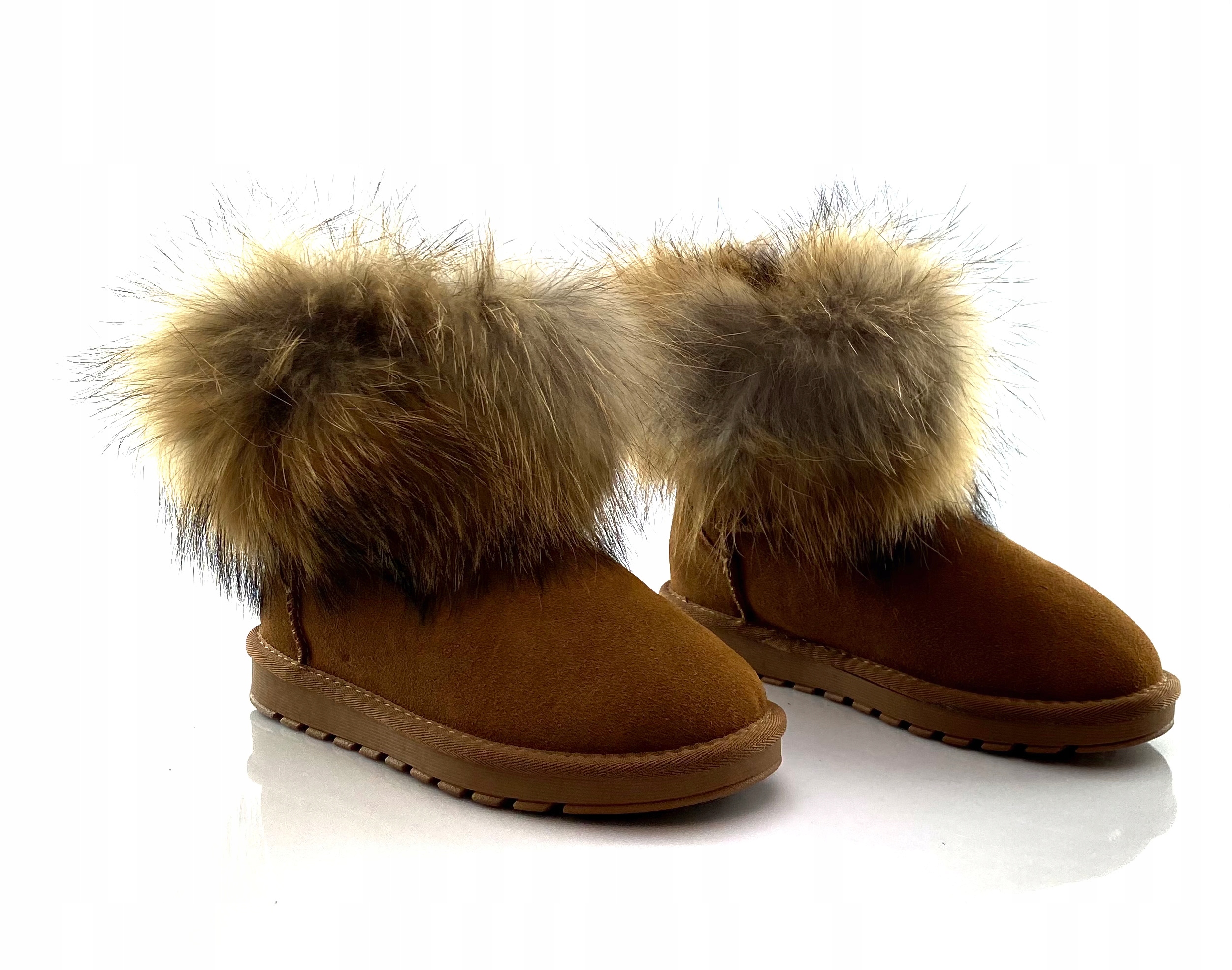 W5820 CAMEL SKÓRA NATURALNA, FUTRO Z JENOTA