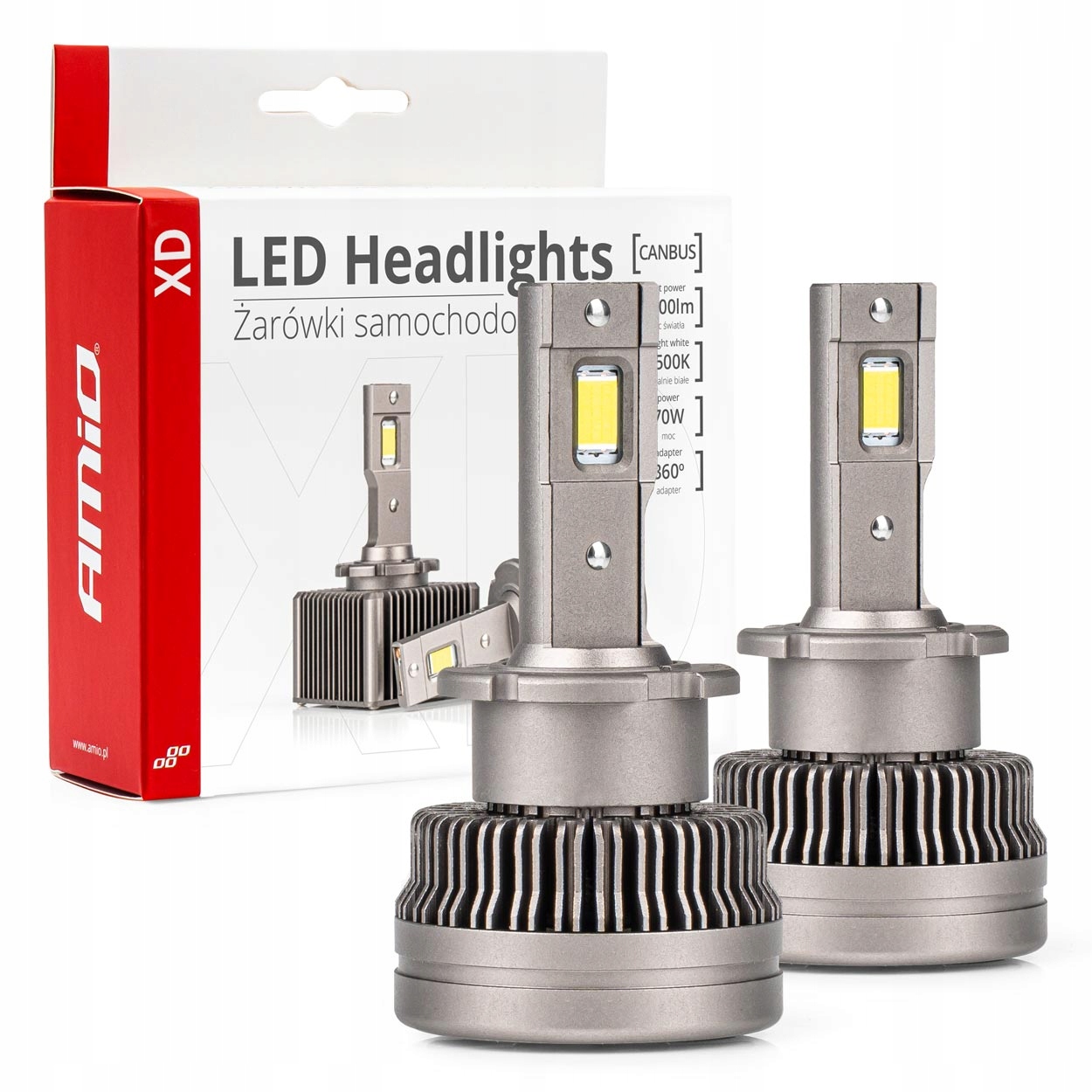 Led xenónové žiarovky D2S/D2R 6500K Canbus AMiO XD