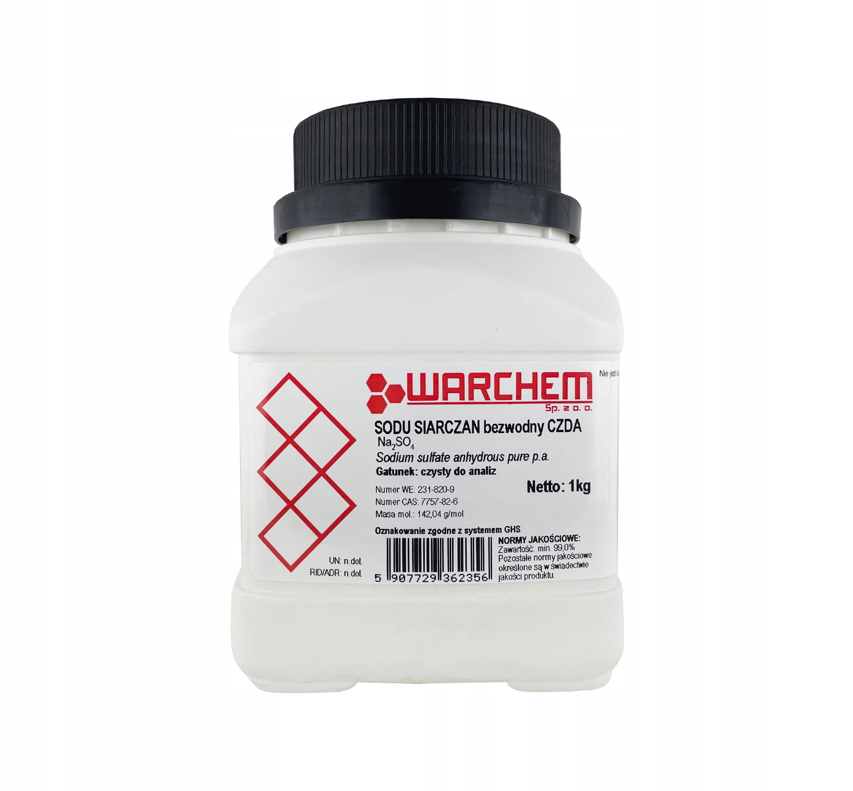 

Siarczan Sodu bezwodny czysty do analiz 1kg