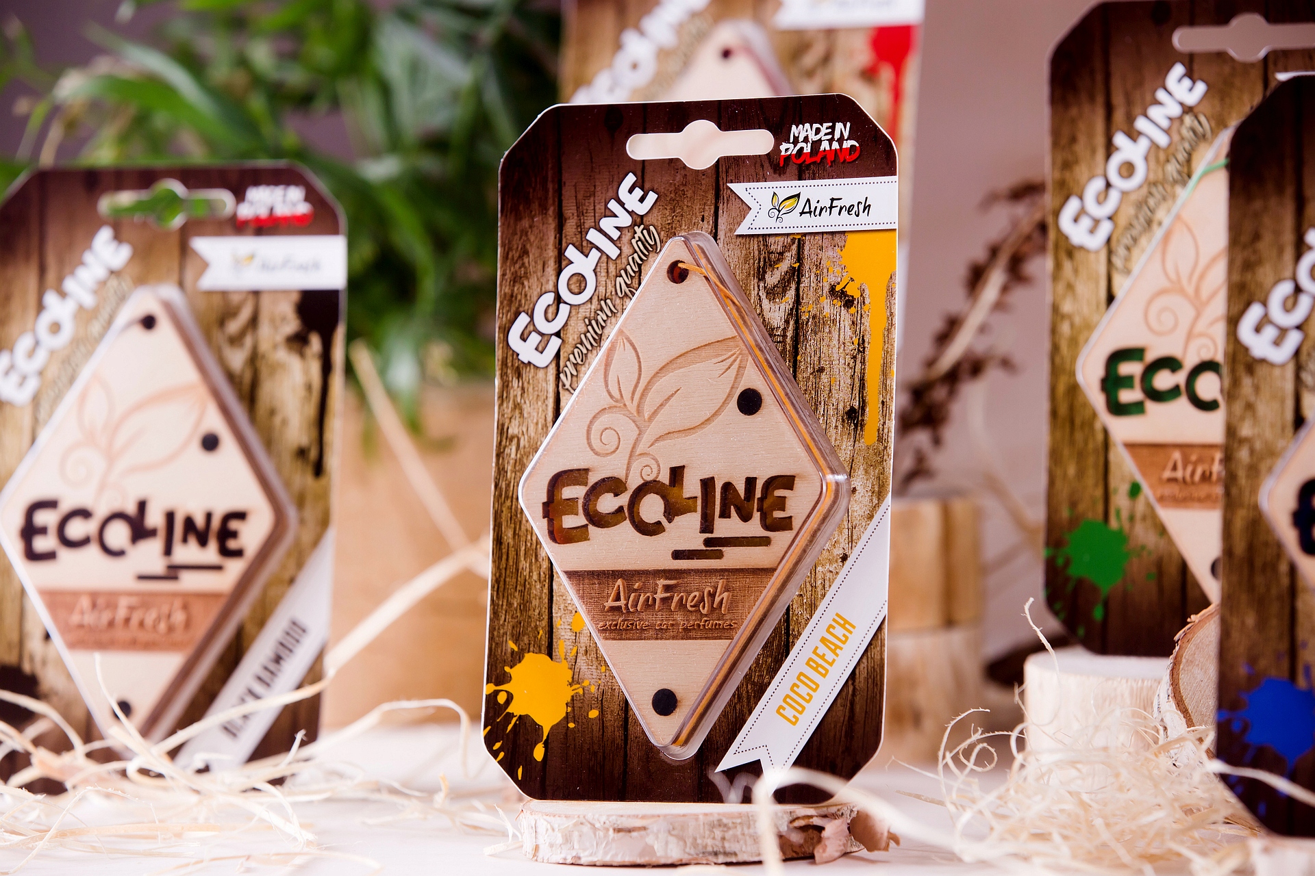 ZAWIESZKA ZAPACHOWA Z DREWNA ECOLINE ZAPACH BLACK Producent AirFresh