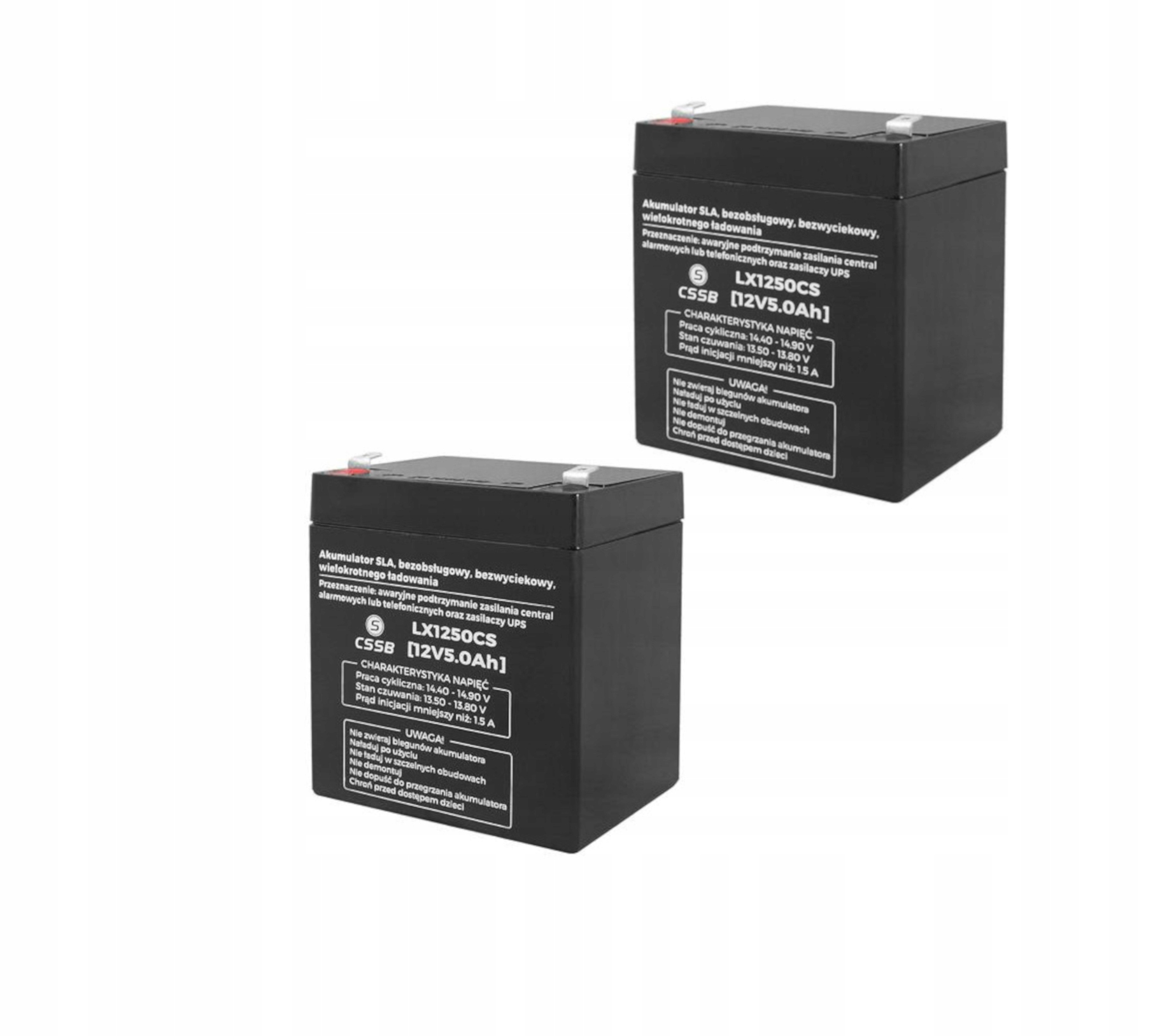 2x Akumulator Agm 12V 5Ah Cssb (wymiar 4Ah 4,5Ah) autka rower solar waga