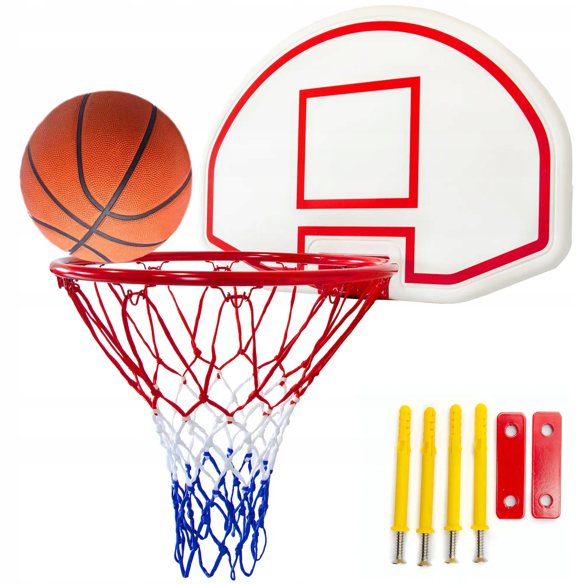 Zestaw Tablica +obręcz do koszykówki do gry w kosza zewnątrz tarcza +siatka