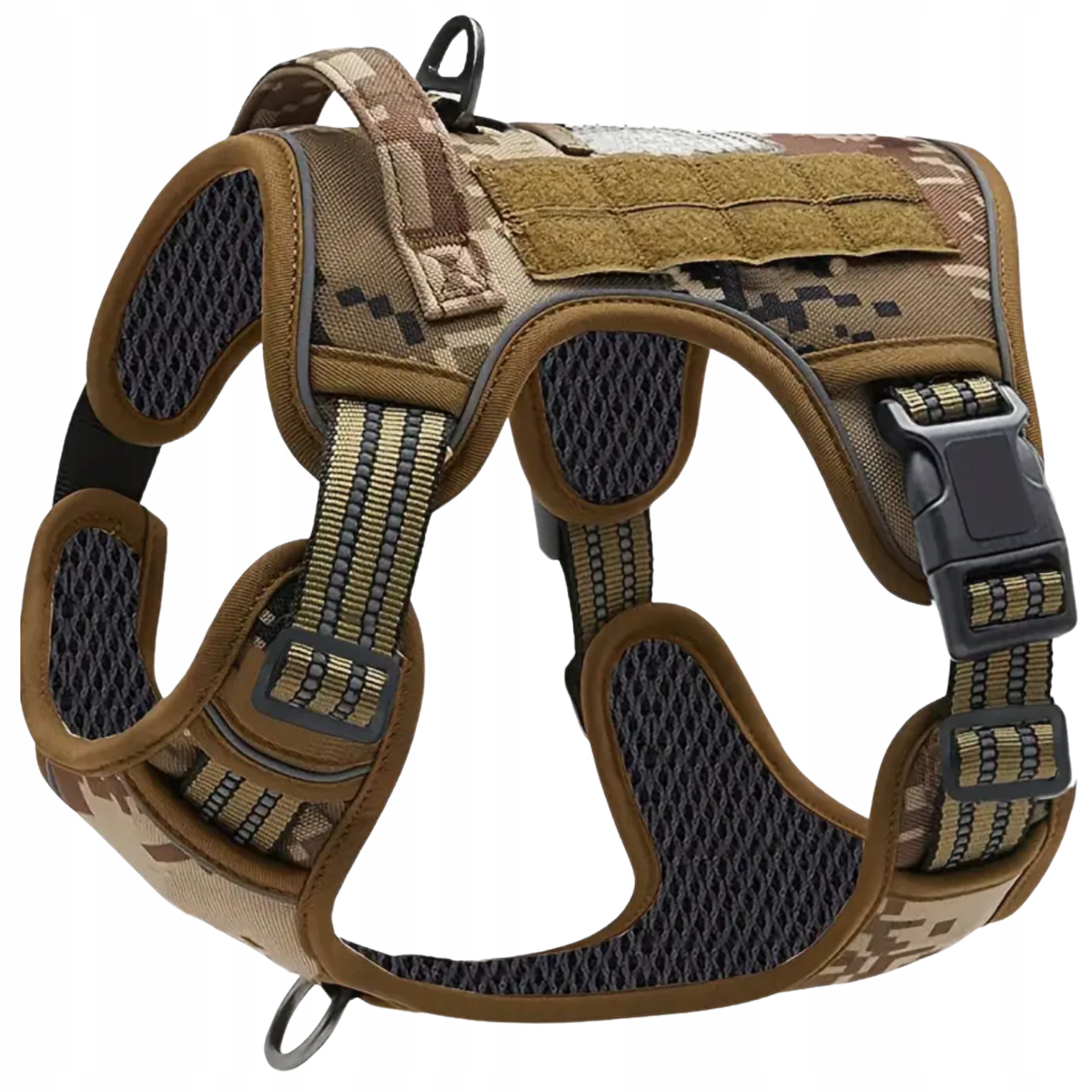 Levně Taktické postroje pro velkého psa Silné Easy Walk Nastavitelné XL Reflexní