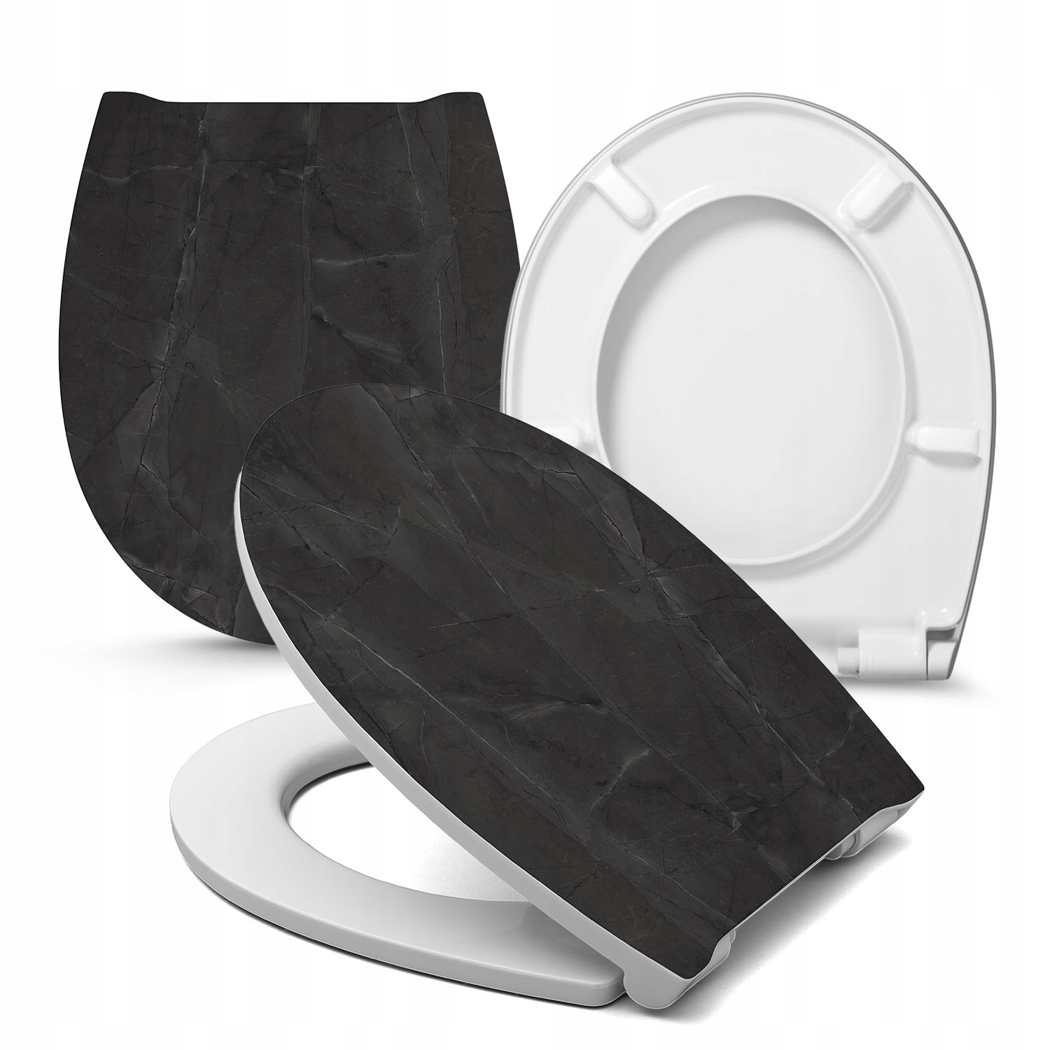 Wc sedátko s pozvolným sklápěním pro Cersanit Koło univerzální kámen Šedé