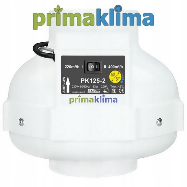 

Wentylator PK125 Mes dwu biegowy 400m3/h