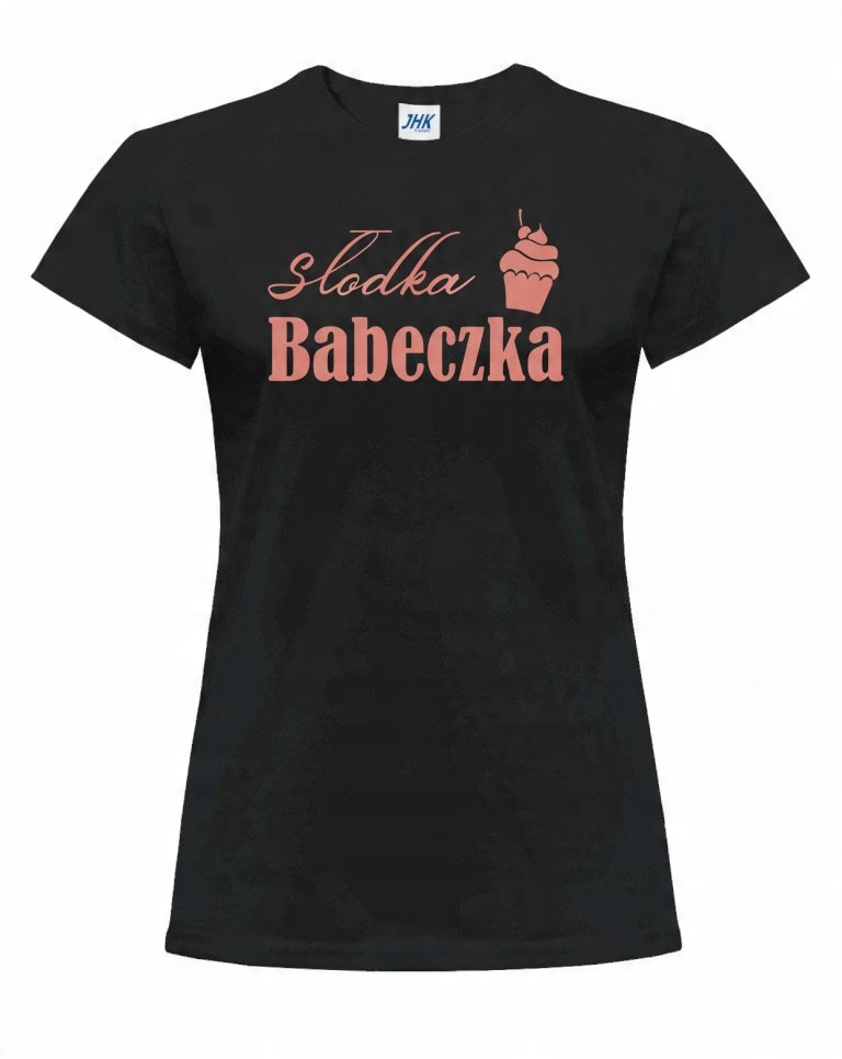 

Koszulka czarna z napisem Słodka Babeczka XL