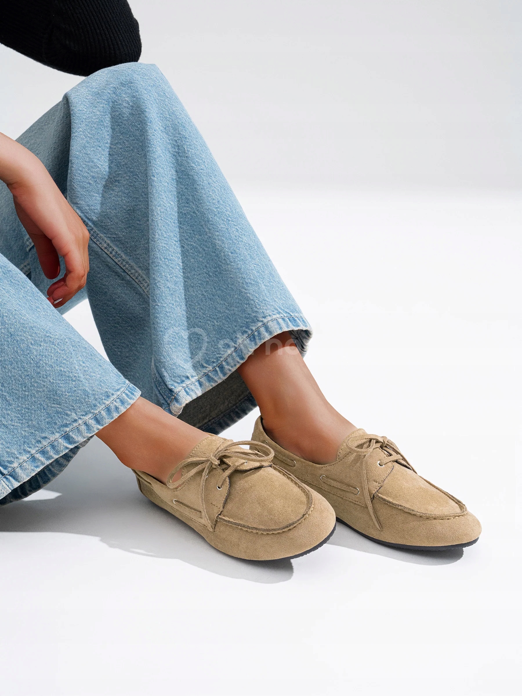 Semišové mokasíny Torino Béžové 41