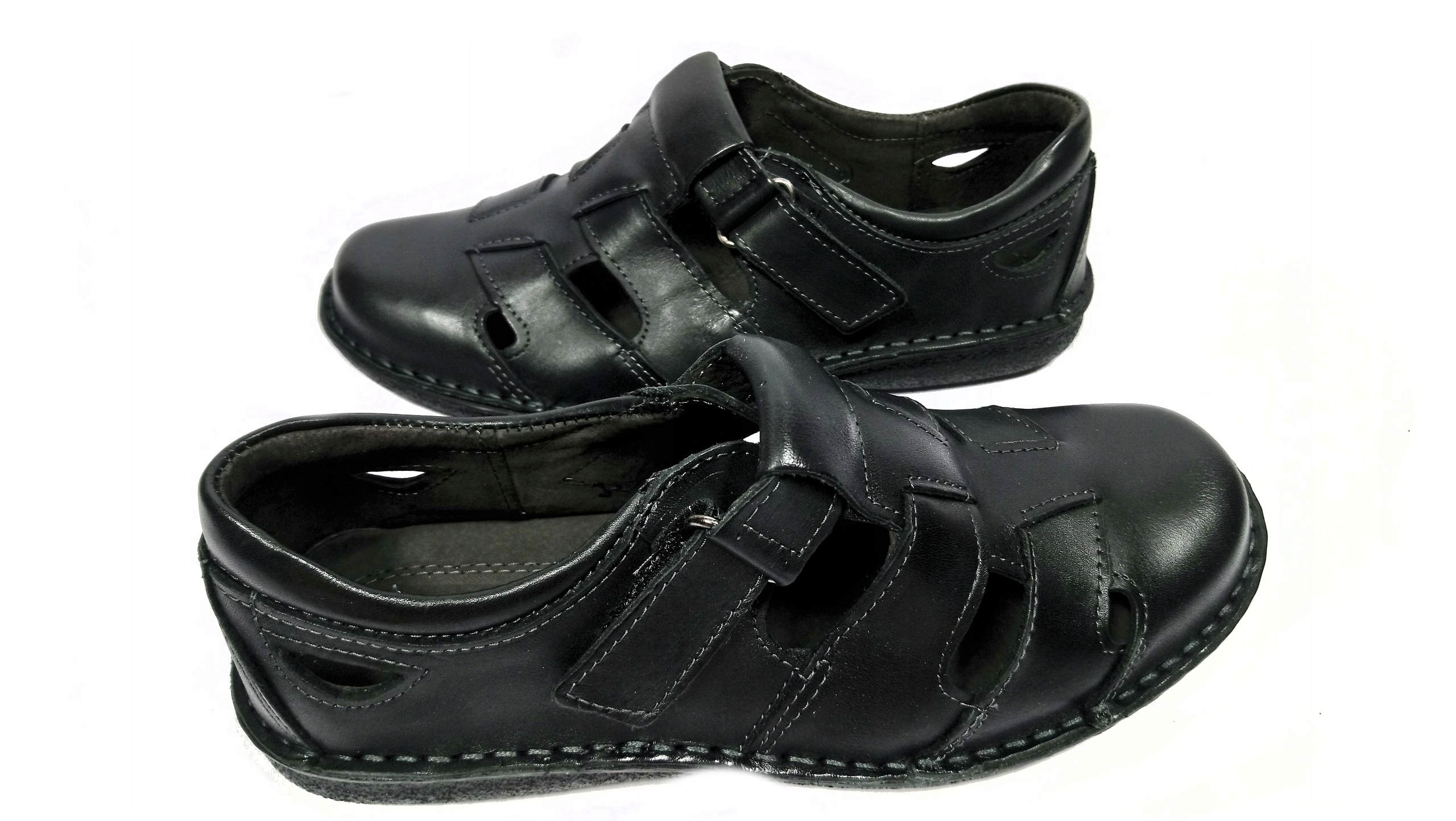 Bukat 216 pánské letní polobotky Polské černé 41 Kůže