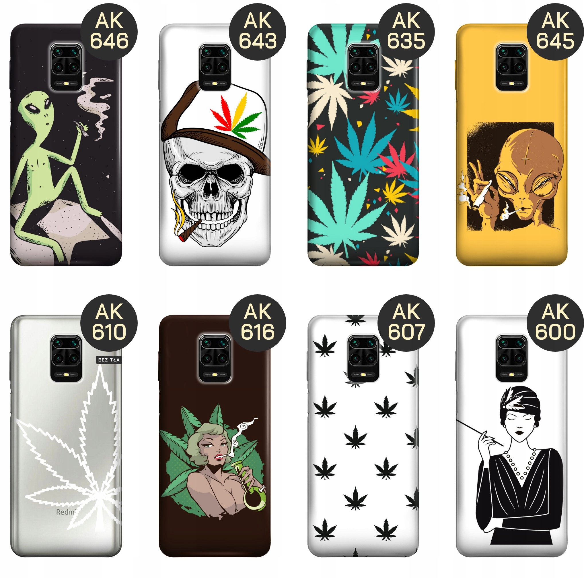 ETUI DO XIAOMI REDMI NOTE 9 PRO WZORY DLA PALACZY SMOKER WEED JOINT OBUDOWA Marka Hello Case