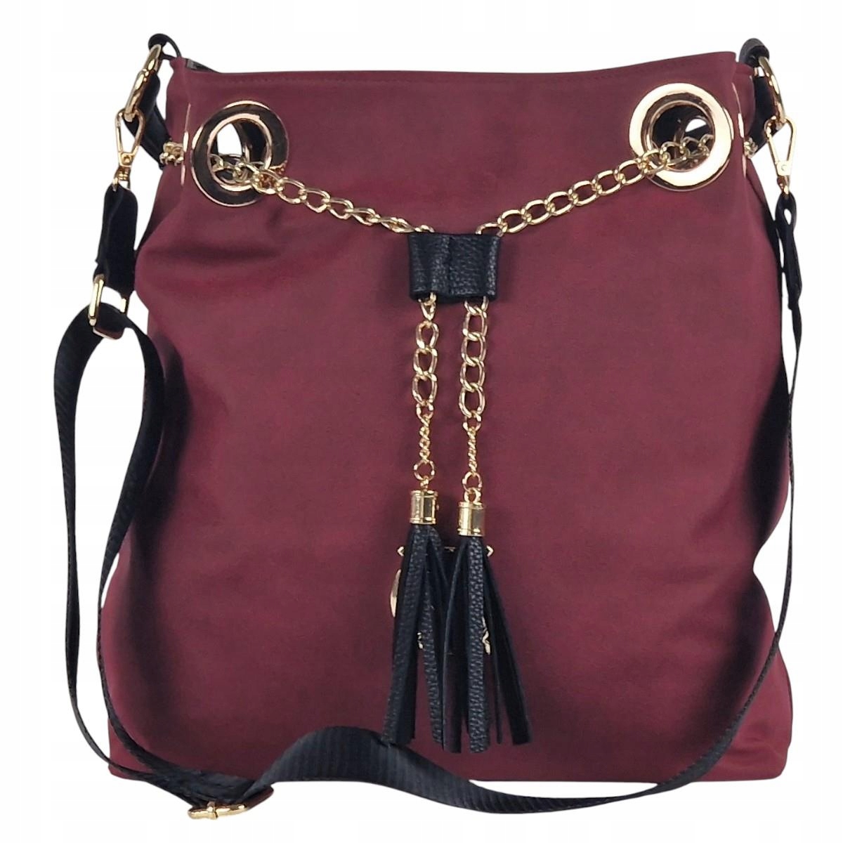 Massimo Contti klasická kabelka taška 2v1 eko kůže bordó