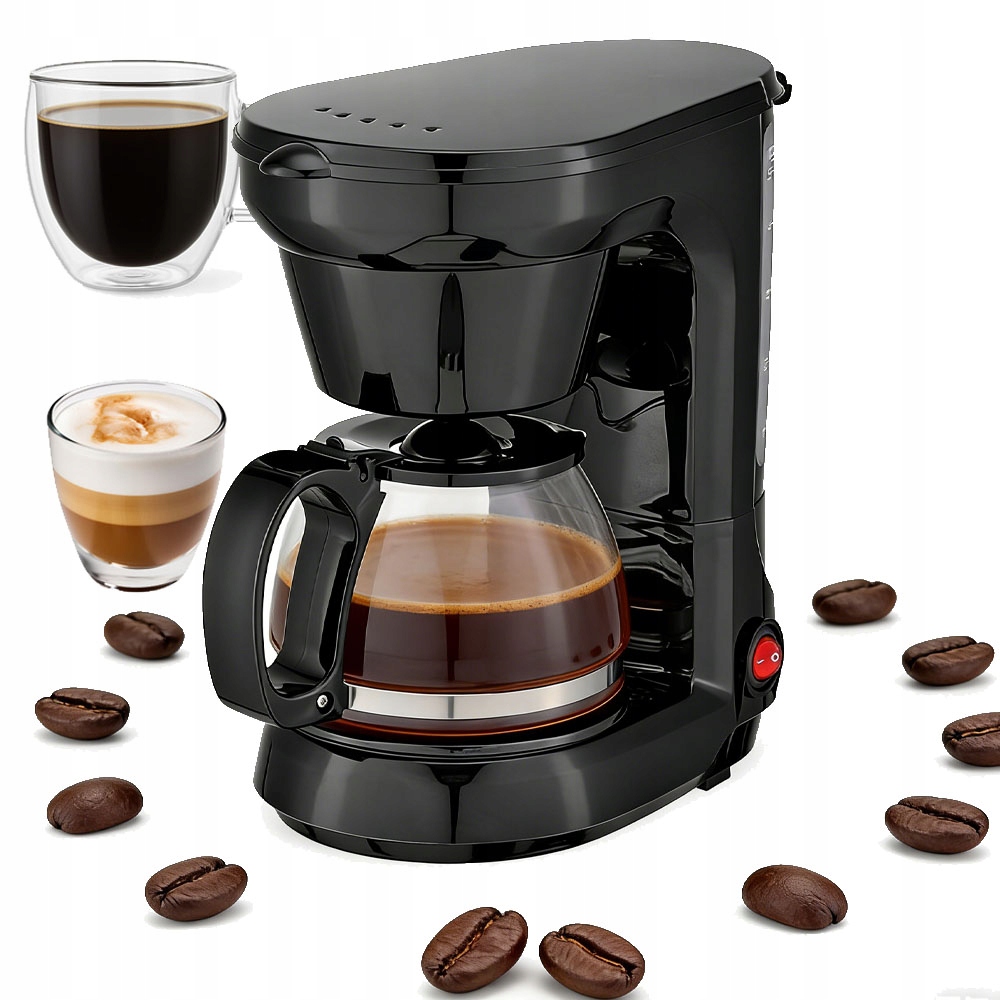 Překapávací Kávovar 750 ML 650 W S Nálevkou A Skleněnou Konvicí
