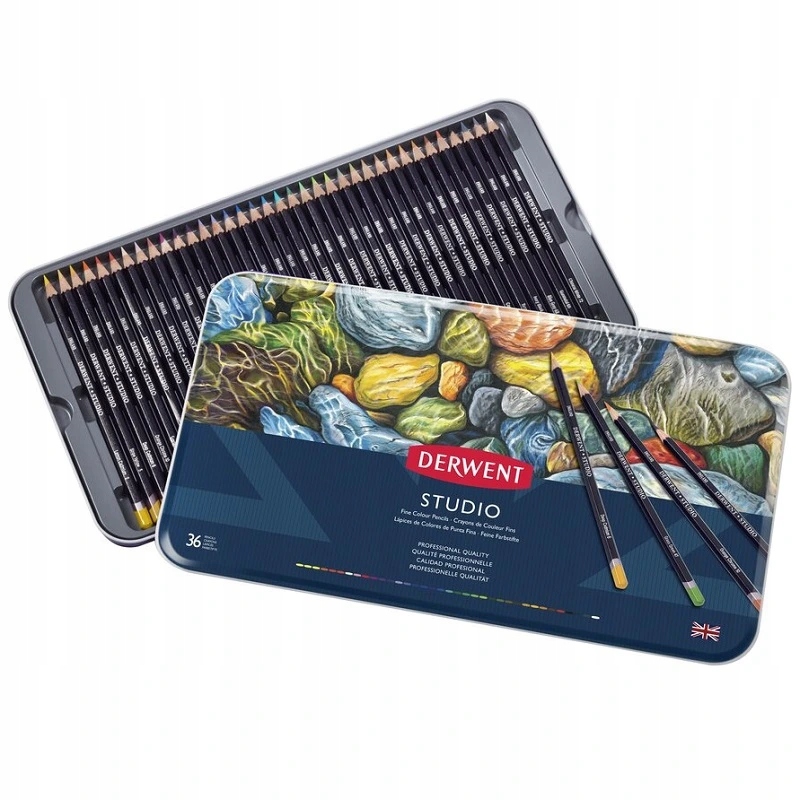 Umělecké pastelky Derwent Studio, 36ks v kovové krabičce