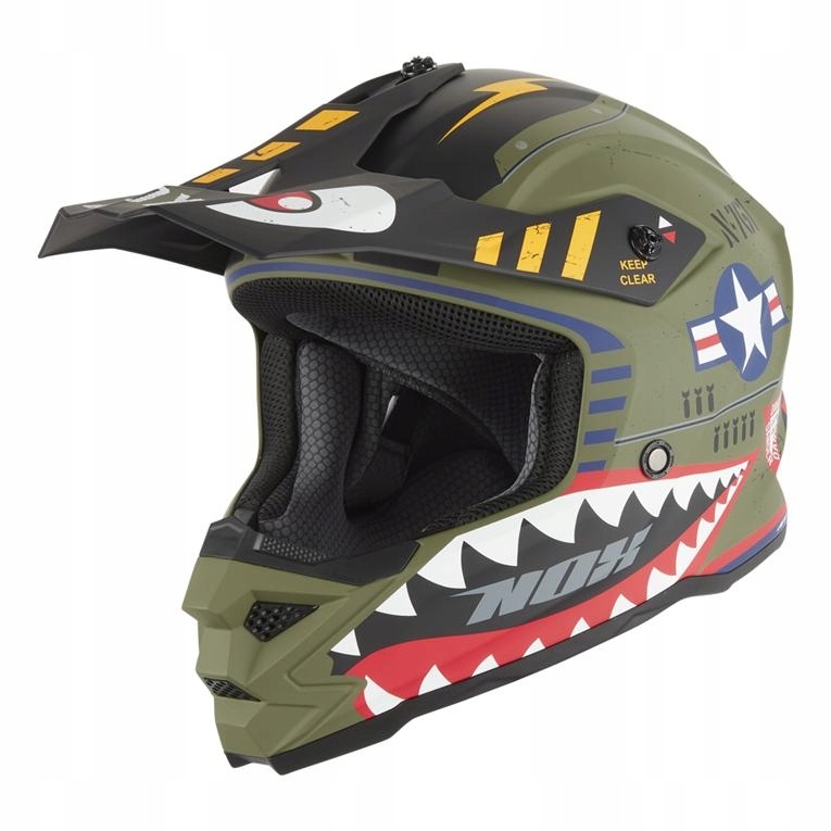 Nox Crossová Offroadová Prilba N761 Fighter Kid Junior (detská) Farba Zelená