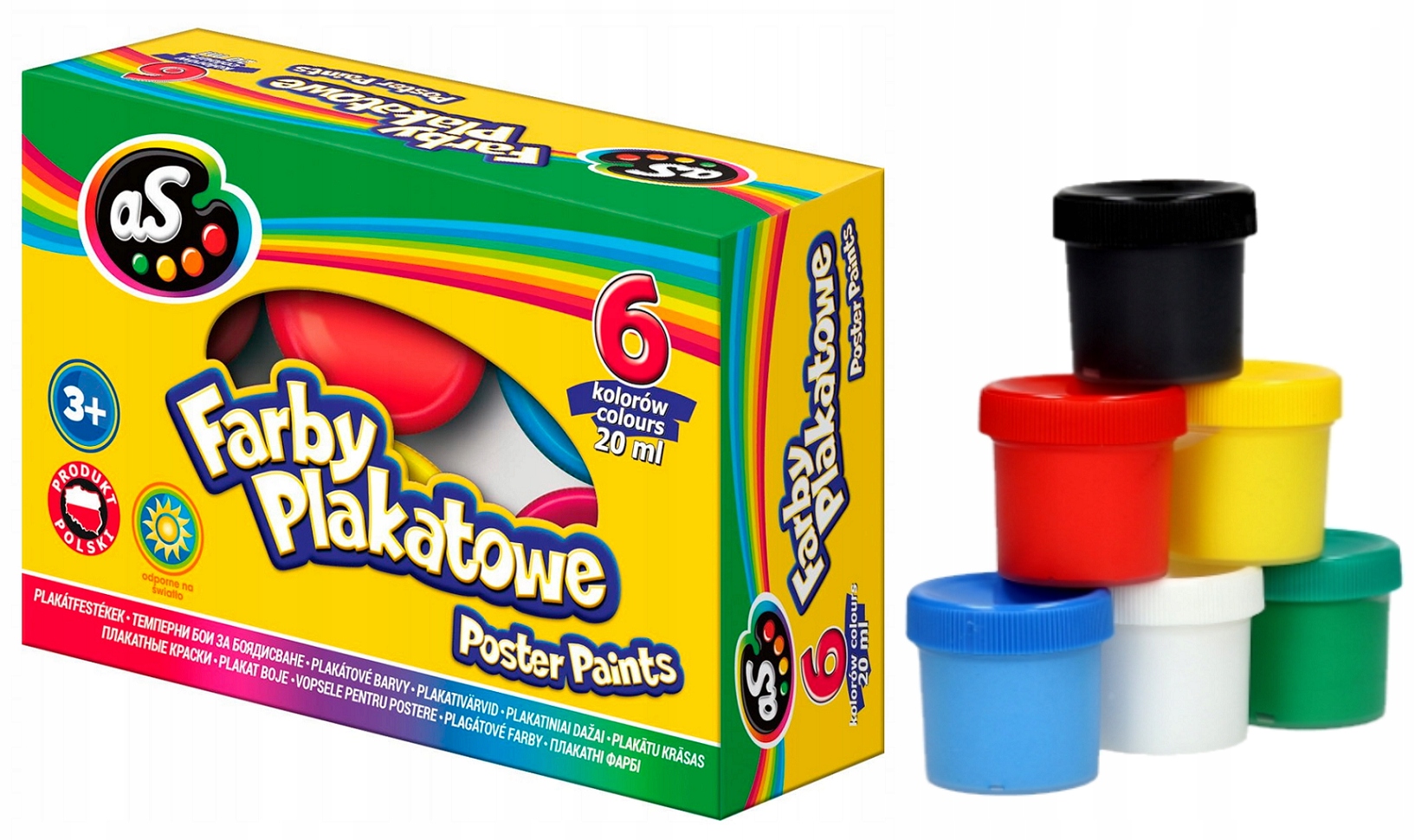 

Farby plakatowe szkolne 20 ml As Astra