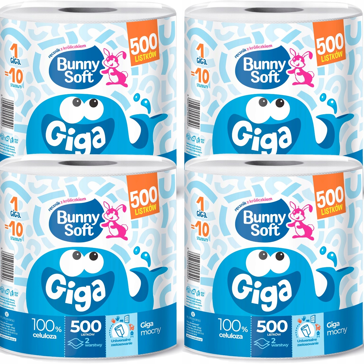 Levně Bunny Soft Papírový ručník Giga 500 listů x 4