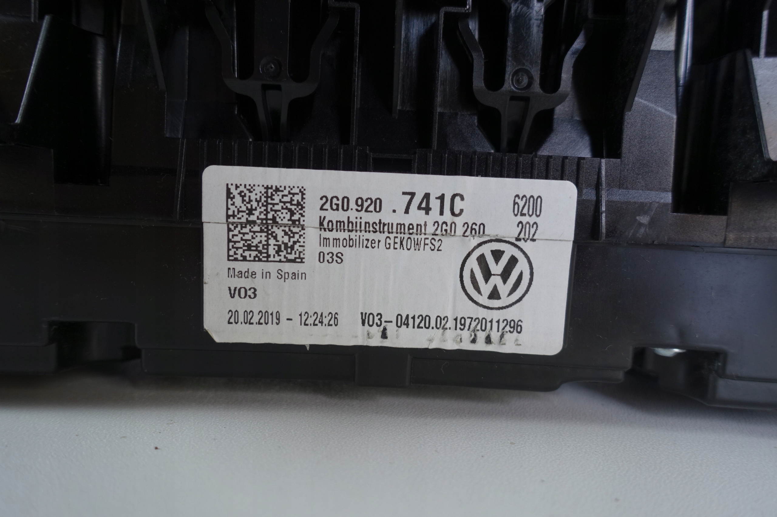 dials dials VW POLO VI 2G0 120KM 2G0920741C
