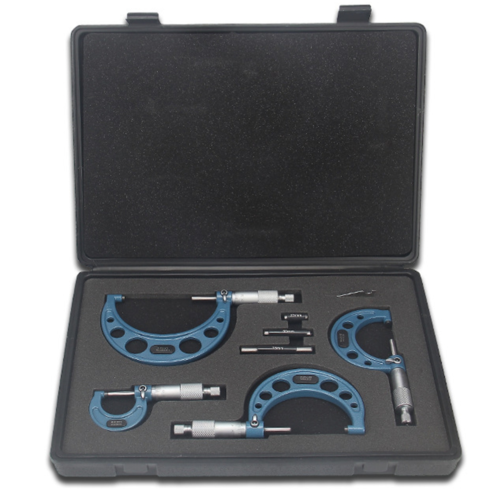 Мікрометри набір з 4 ШТ. 0-100 мм мікрометр з коробкою