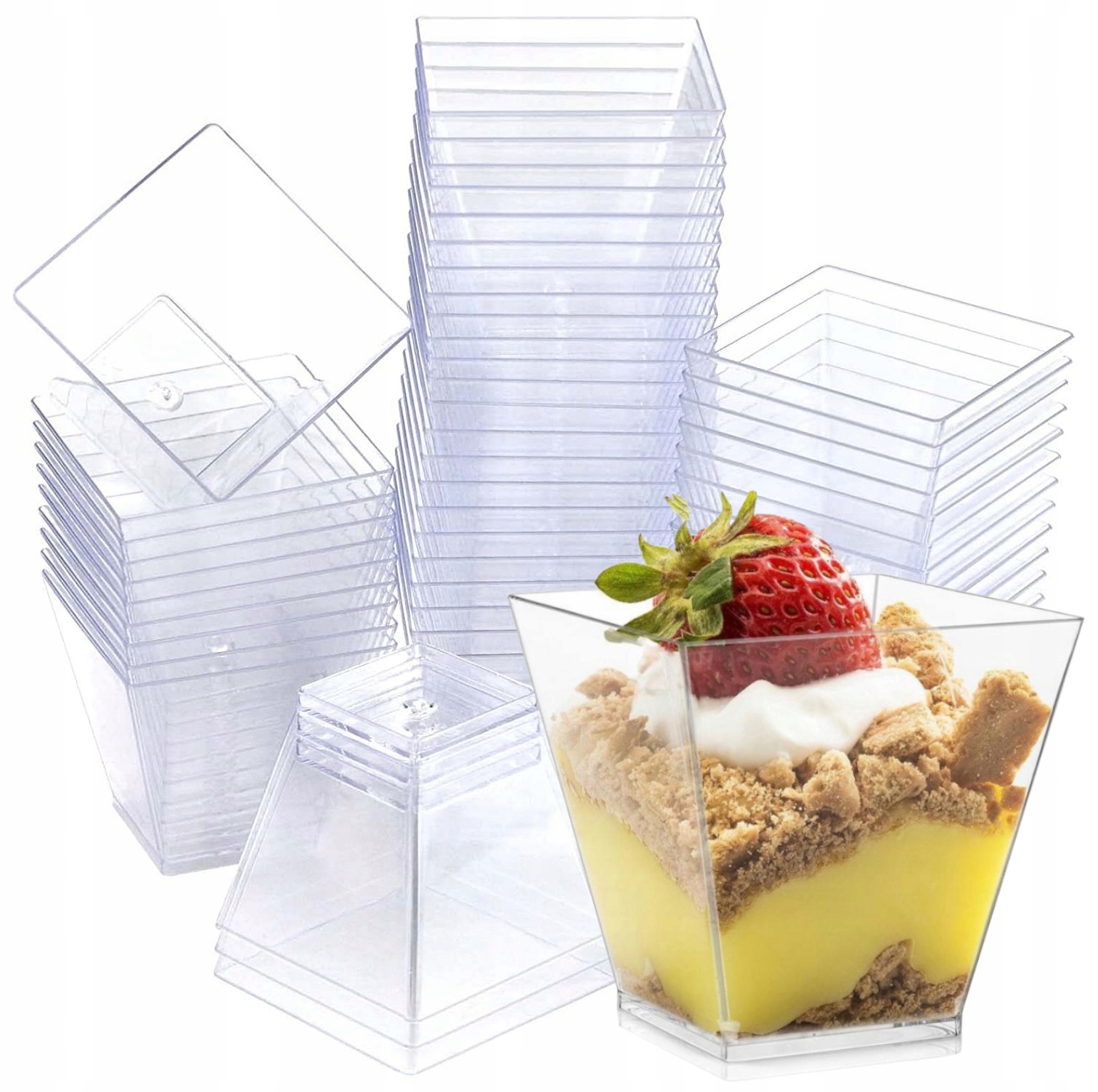 

Pojemniki Pucharki Do Deserów Przekąsek 100ML 50