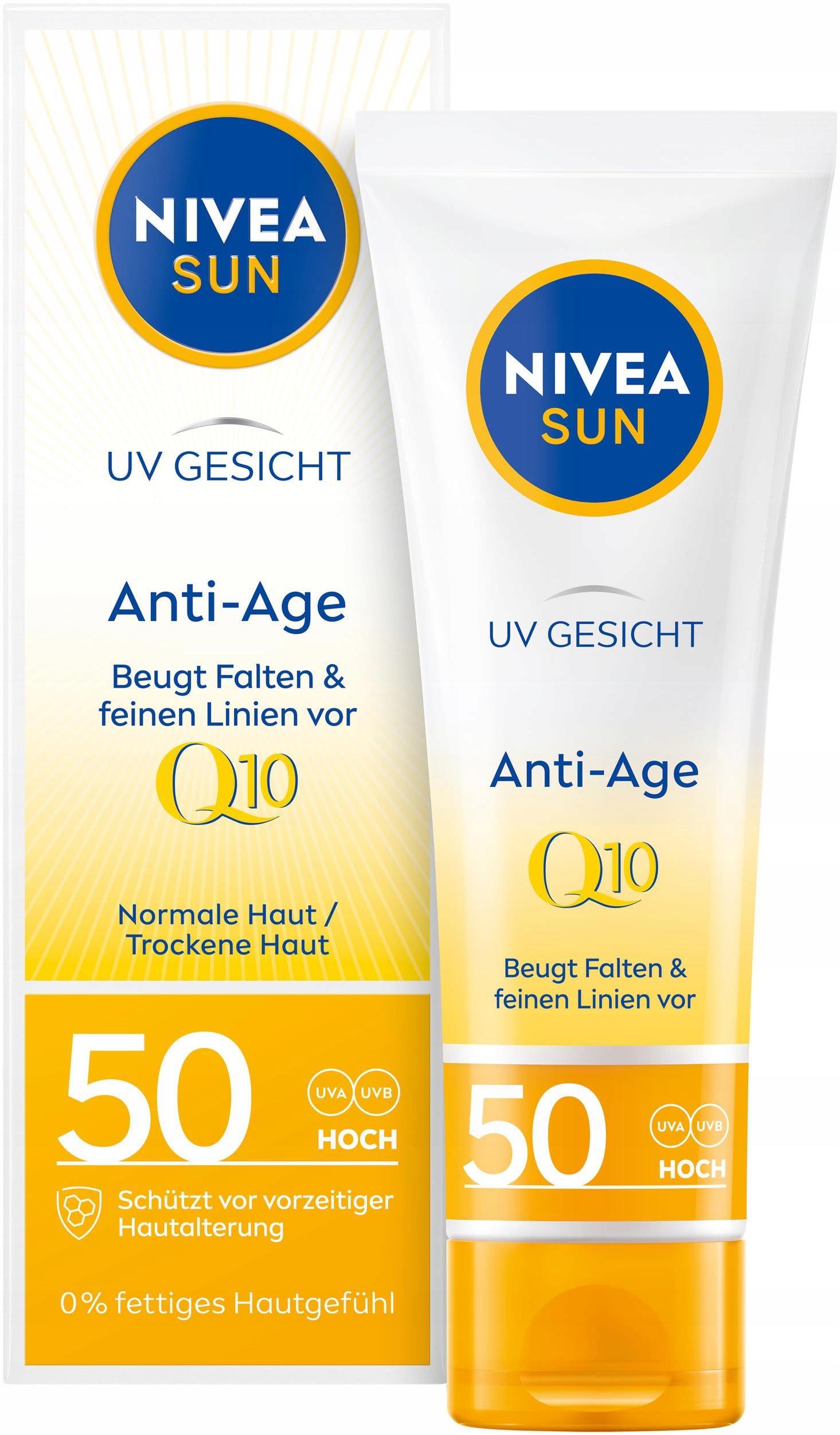 Nivea Sun Uv Gesicht Q10 Anti-age Sonnenschutz Mit Lsf 50 (50 ML), Feuchtig
