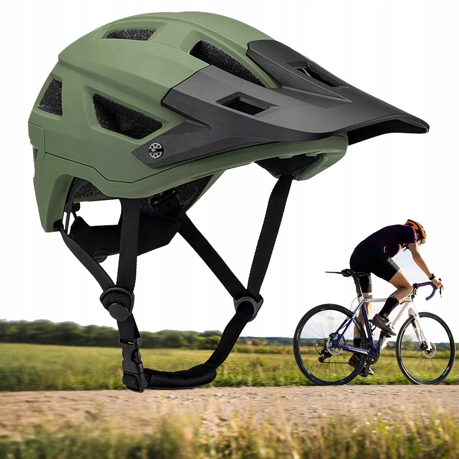 Kask Rowerowy Męski Damski kobiecy Mocny Lekki Regulowany L