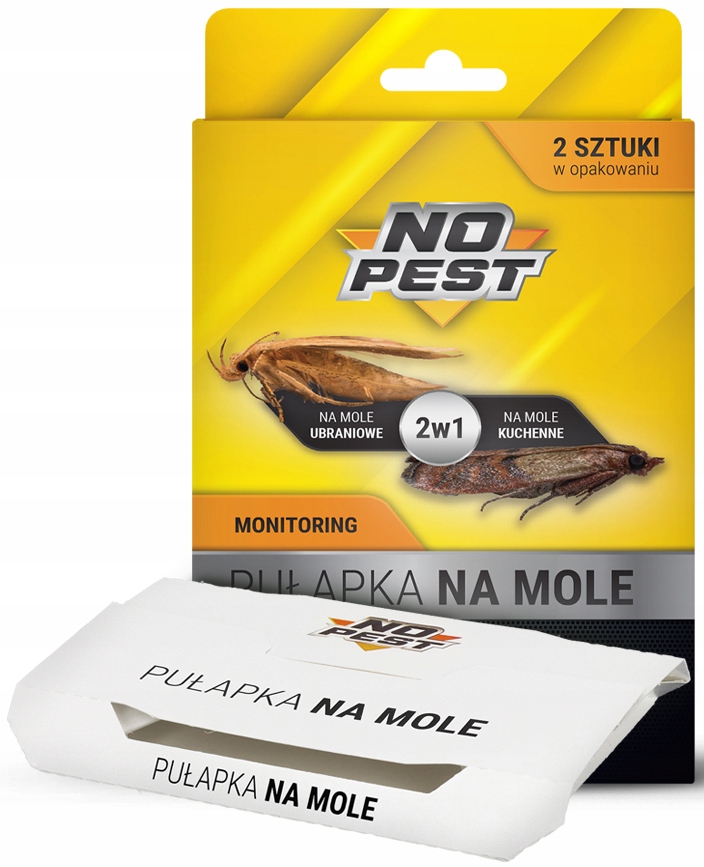 LEP ŚRODEK PUŁAPKA LEPOWA NA MOLE KUCHENNE UBRANIOWE 2W1 NO PEST (2 SZT)