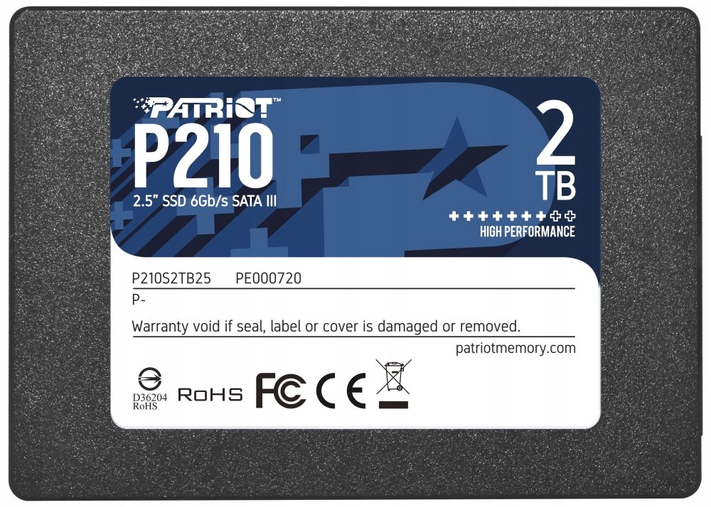 Patriot P210 2TB Ssd 2,5" Interní Sata 6GB/s 7mm