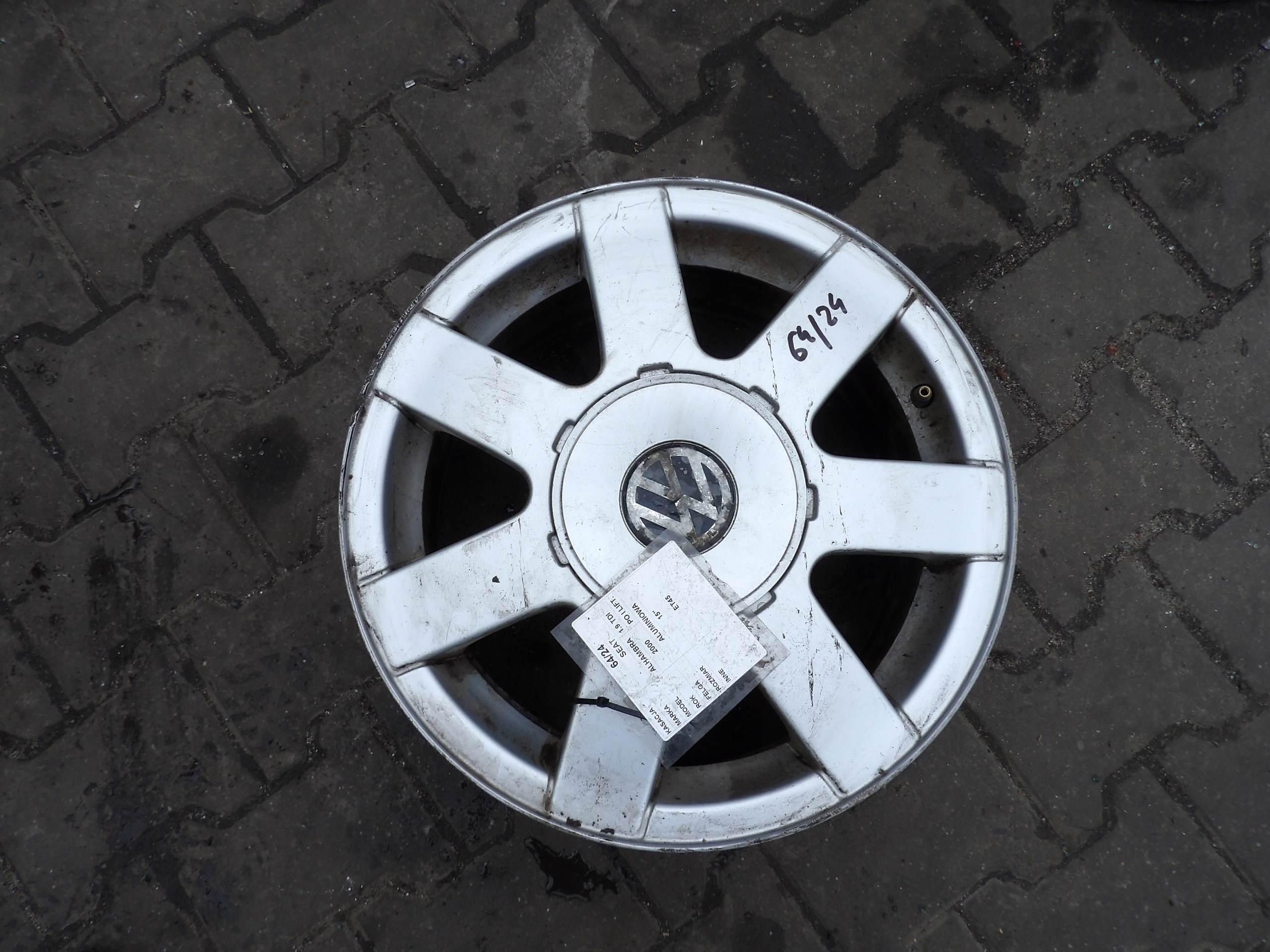 Seat Alhambra discs aluminium 15" 7Jx15H2 3B0601025A