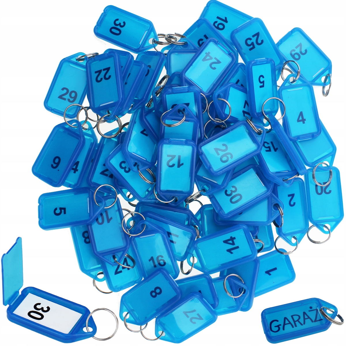 BRELOKI IDENTYFIKATORY DO KLUCZY ZAWIESZKI BRELOCZEK 60 SZT