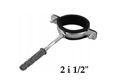 

Obejma Metalowa Uchwyt z gumą 2 i 1/2" Ø75