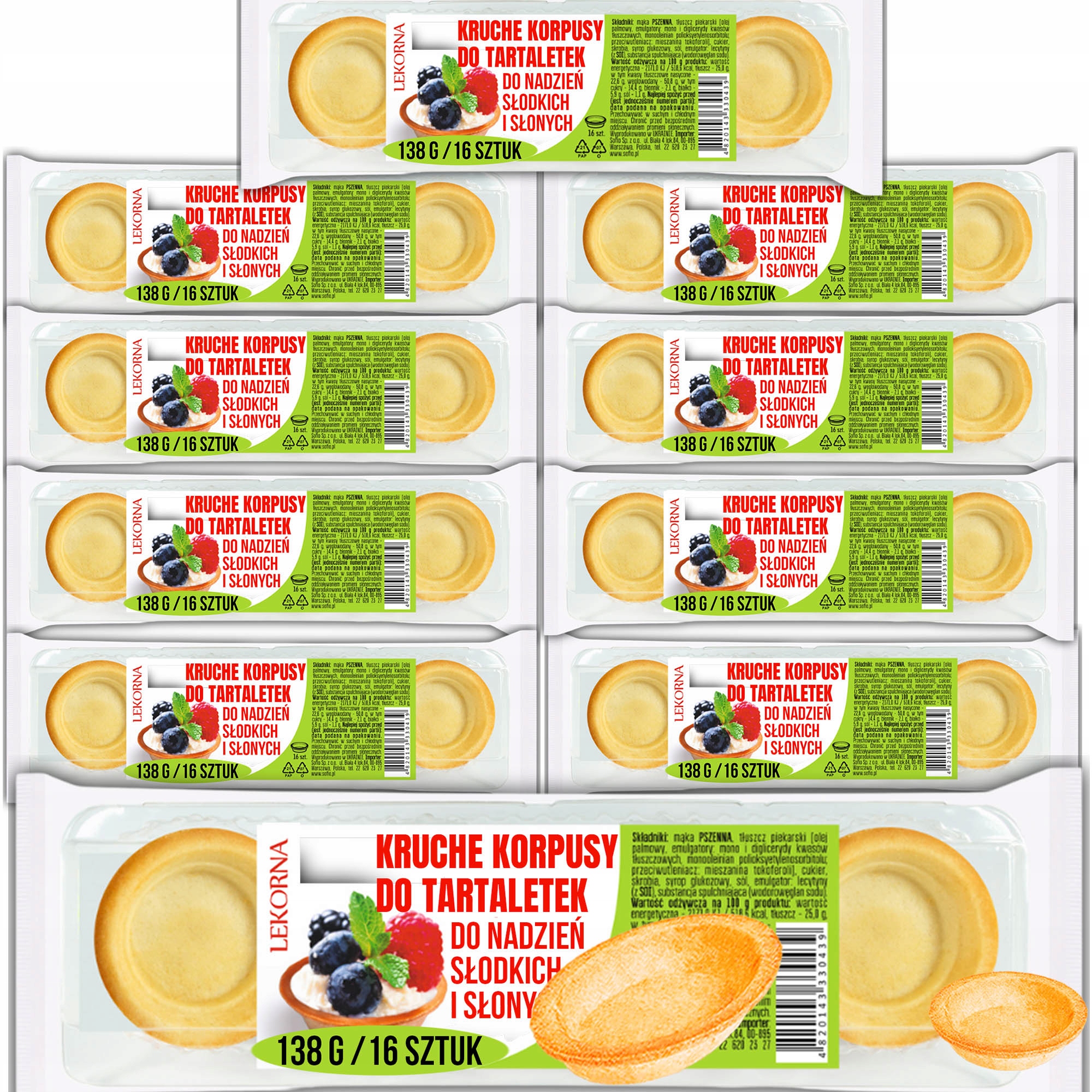 Korpusy Mini Do Tartaletek na słodko i na słono 138G x10 1,38kg 160SZT
