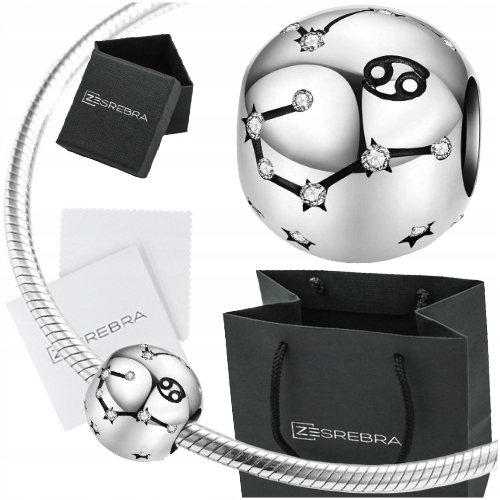 

Charms Znak Zodiaku Rak do Pandora srebro 925