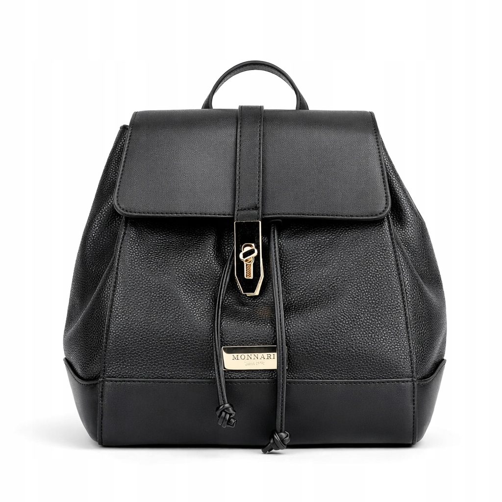 Batoh Monnari BAG1490-020 černý, elegantní, městská ekokůže Premium