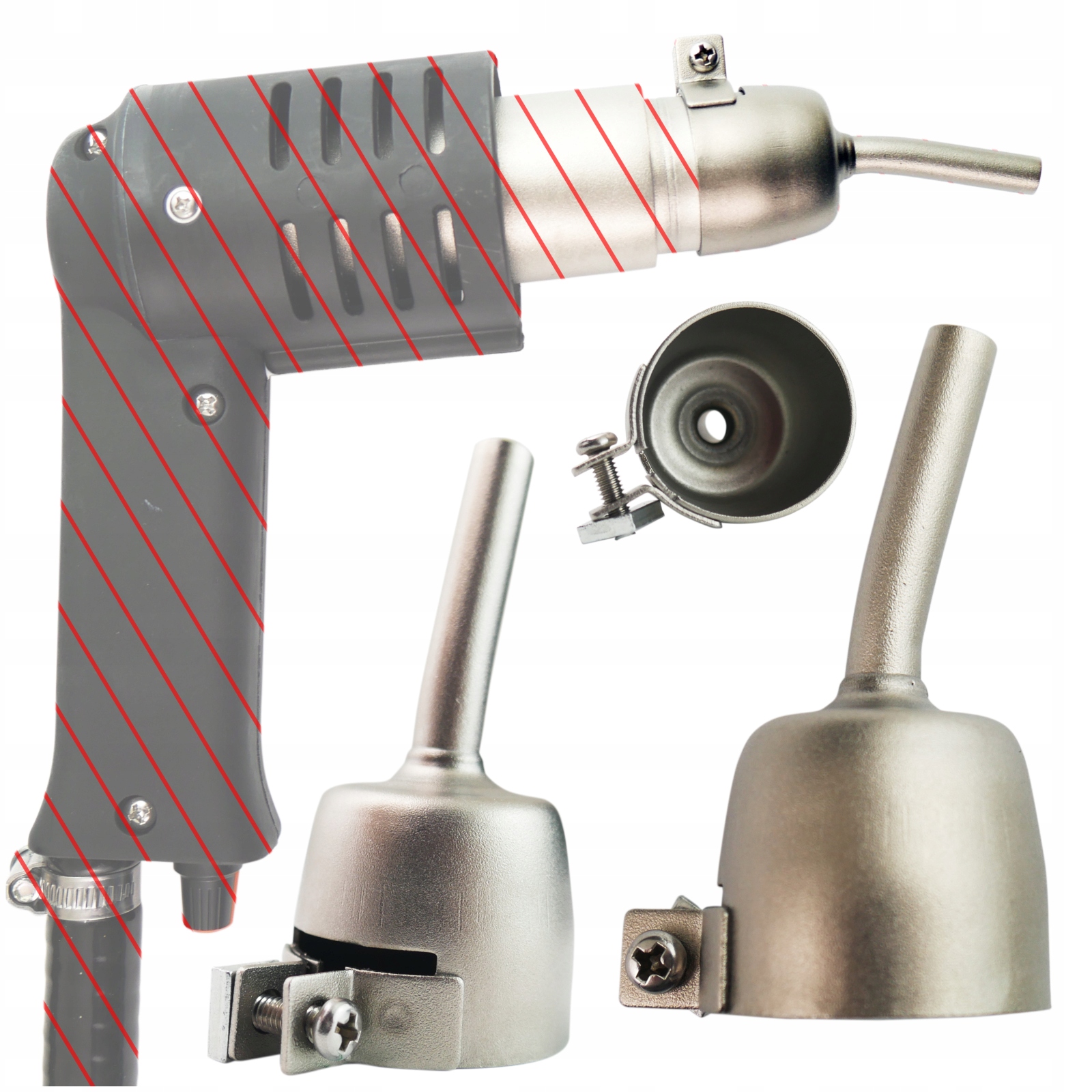 Tryska na svařování plastů svářečkou Bosite S2 Krátká Šikmá rovná 46mm 5mm