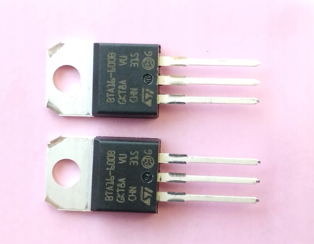 [2szt] BTA16-600B Triak 16A 600V Igt=50mA TO220 STM
