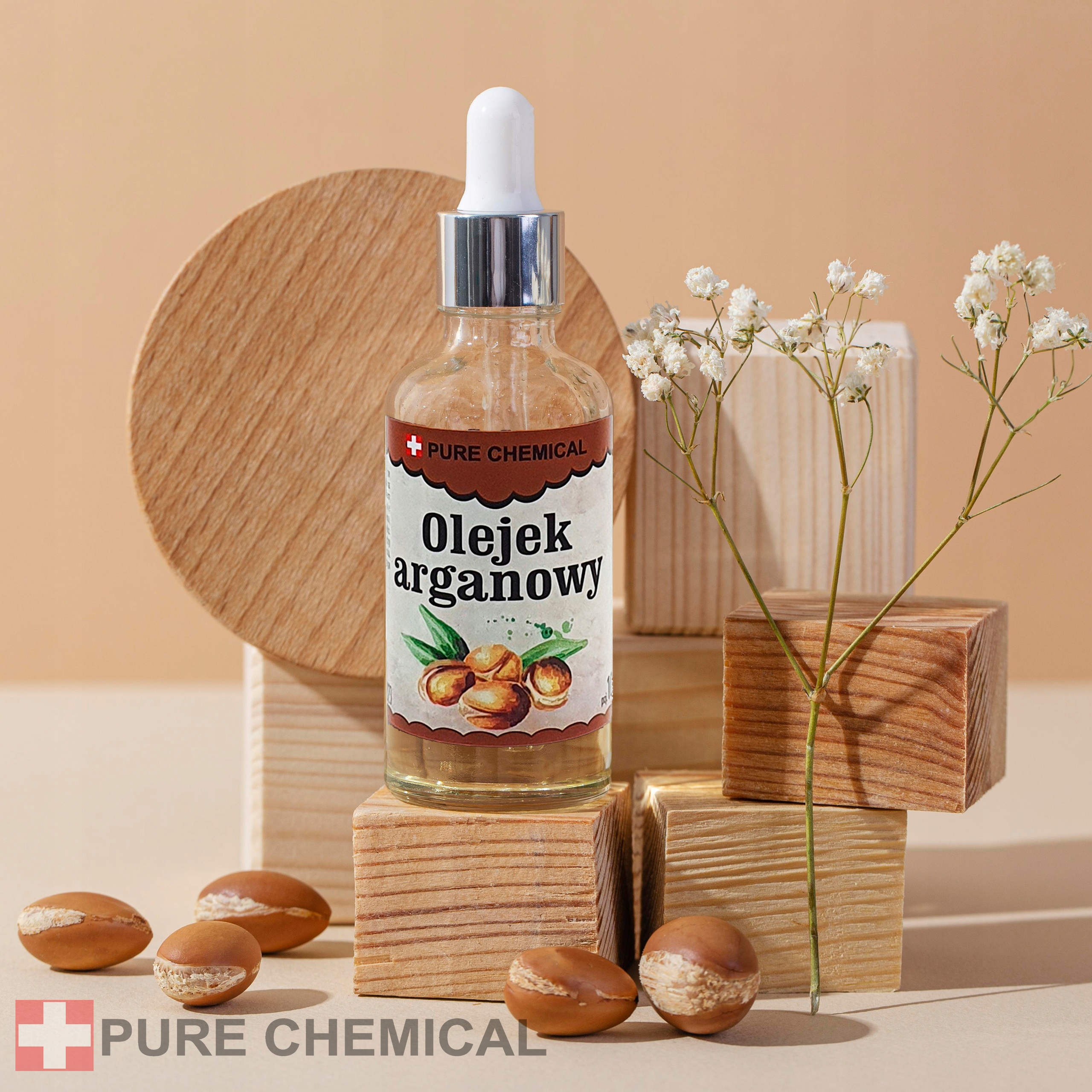 OLEJ ARGANOWY DO WŁOSÓW MAROKO ZIMNOTŁOCZONY 100ml Opakowanie butelka z pipetą