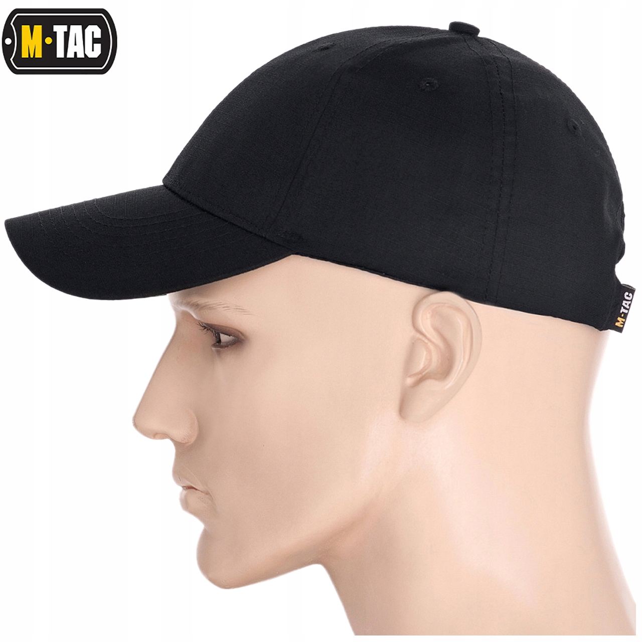 Czapka z Daszkiem Męska Bejsbolówka M-Tac Rip-Stop Wodoodporna Czarna L/XL Kolekcja Urban Line