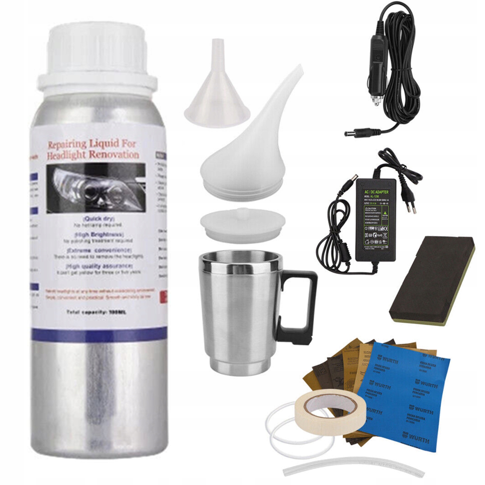Sada Pro Regeneraci Opravy Reflektorů Lamp Konvice Tekutina 200 ml