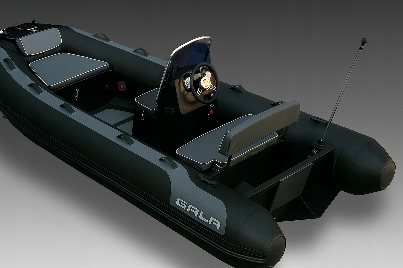 Rib Aluminiowy Czarny Profesjonalny Łódź Gala Atlantis Deluxe A400L Valmex