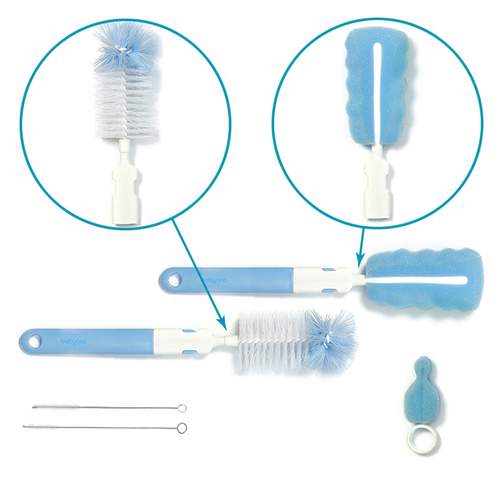 BabyOno ZESTAW SZCZOTEK do butelek smoczków rurek EAN (GTIN) 5901435409060