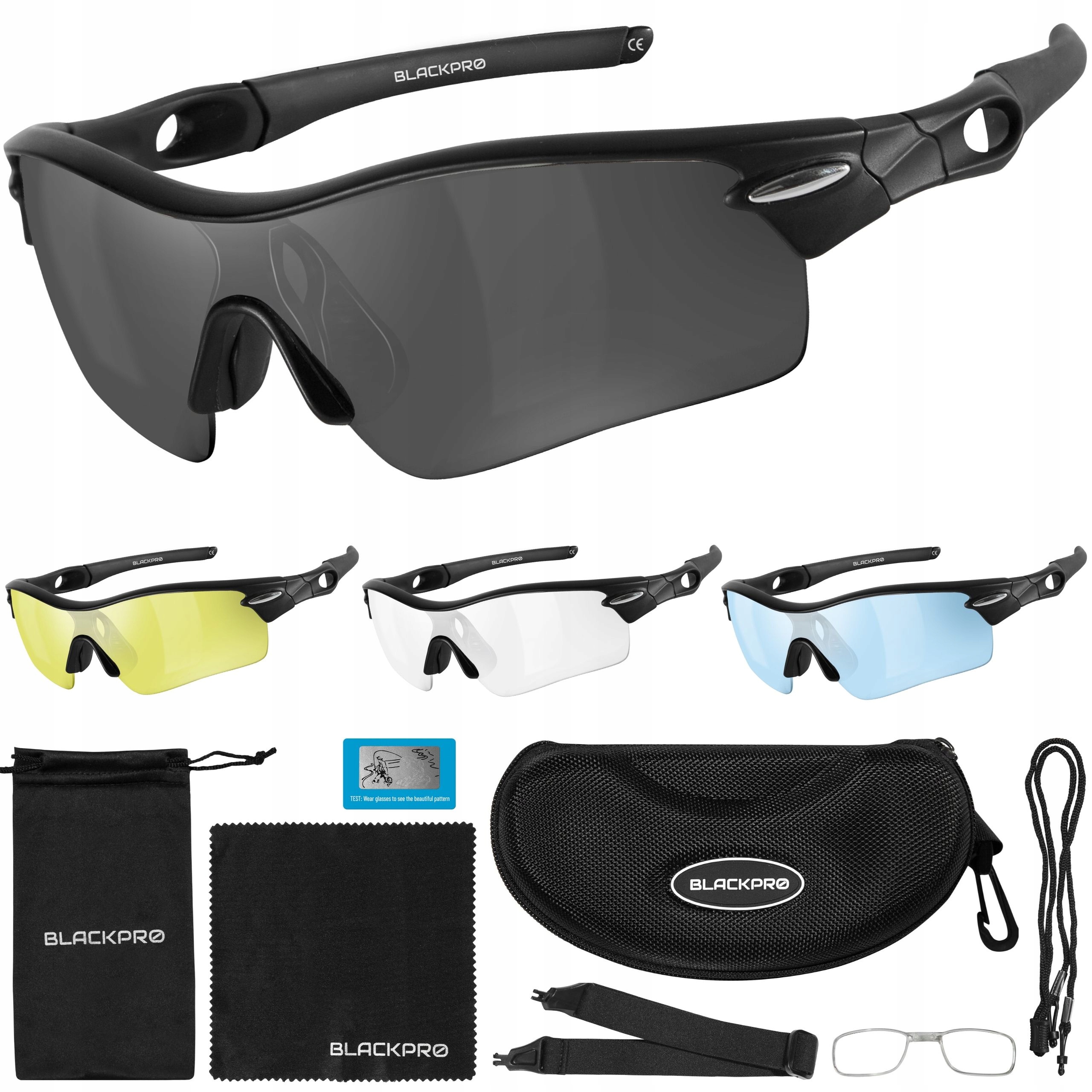 

Okulary Rowerowe Polaryzacyjne 4 Szkła na Rower