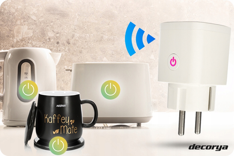 INTELIGENTNE GNIAZDO ELEKTRYCZNE STEROWANE TELEFONEM WIFI SMART PROGRAMATOR Uziemienie Z uziemieniem