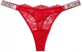 Tanga se zirkony Victoria's Secret Korunka Červené M