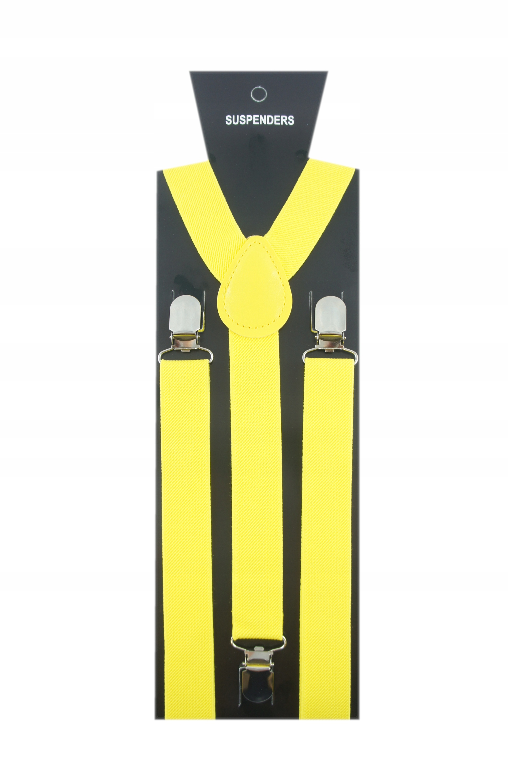 Szelki do spodni uniwersalne unisex regulowane 3 klipsy ŻÓŁTE KANARKOWE
