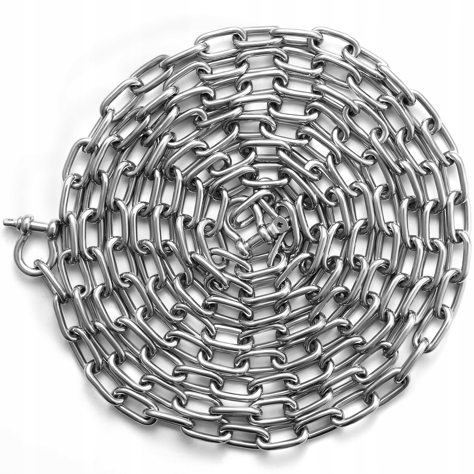 Vevor Łańcuch Kotwiczny 7,9MMx6M 3230KG Ze Stali Nierdzewnej Do Łodzi